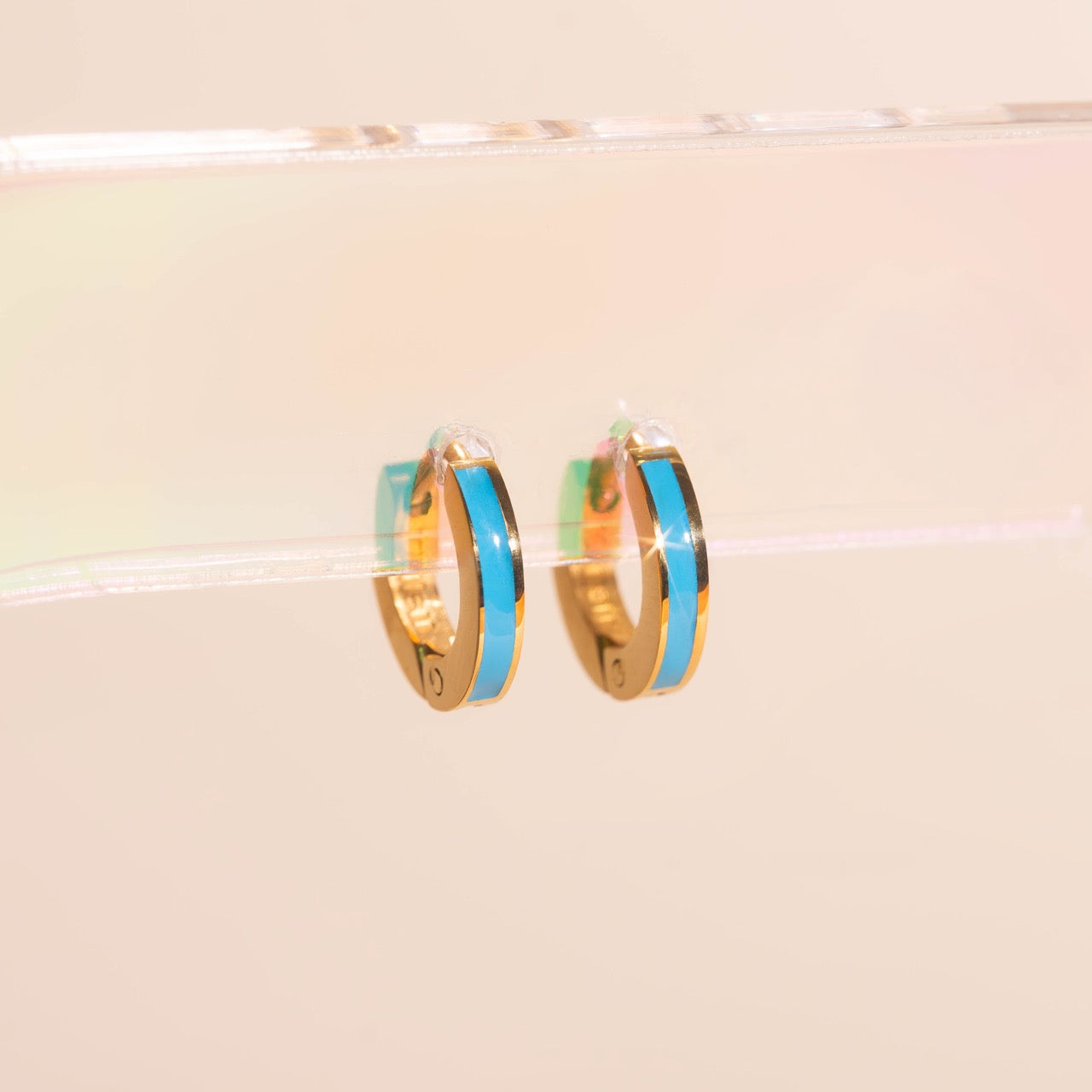 Color Tiny Huggie Hoop Earrings