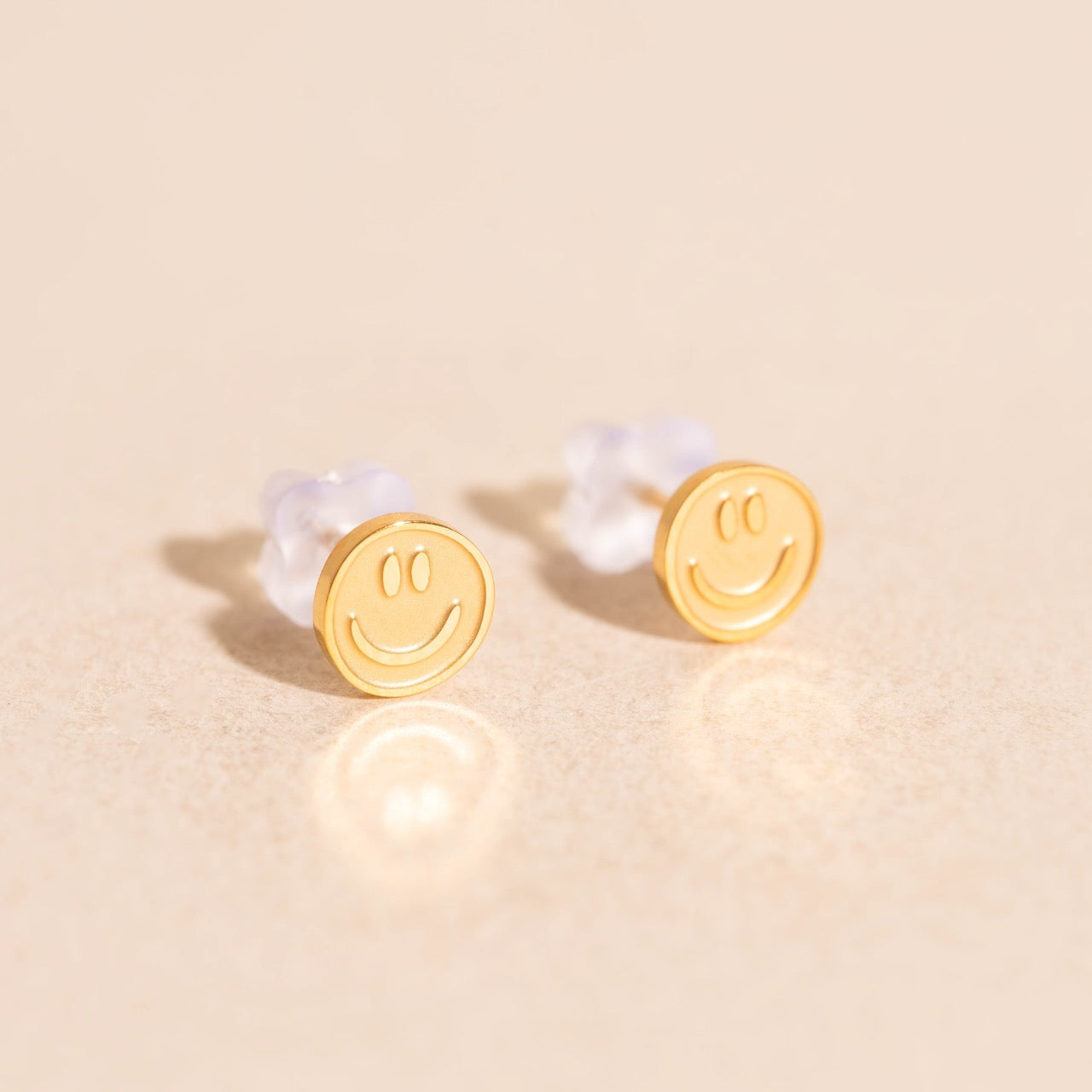 Smiley Face Mini Stud Earrings
