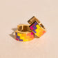 Beach Towel Super Chunky Huggie Hoop Earrings