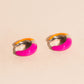 Neon Split Teardrop Chunky Huggie Hoop