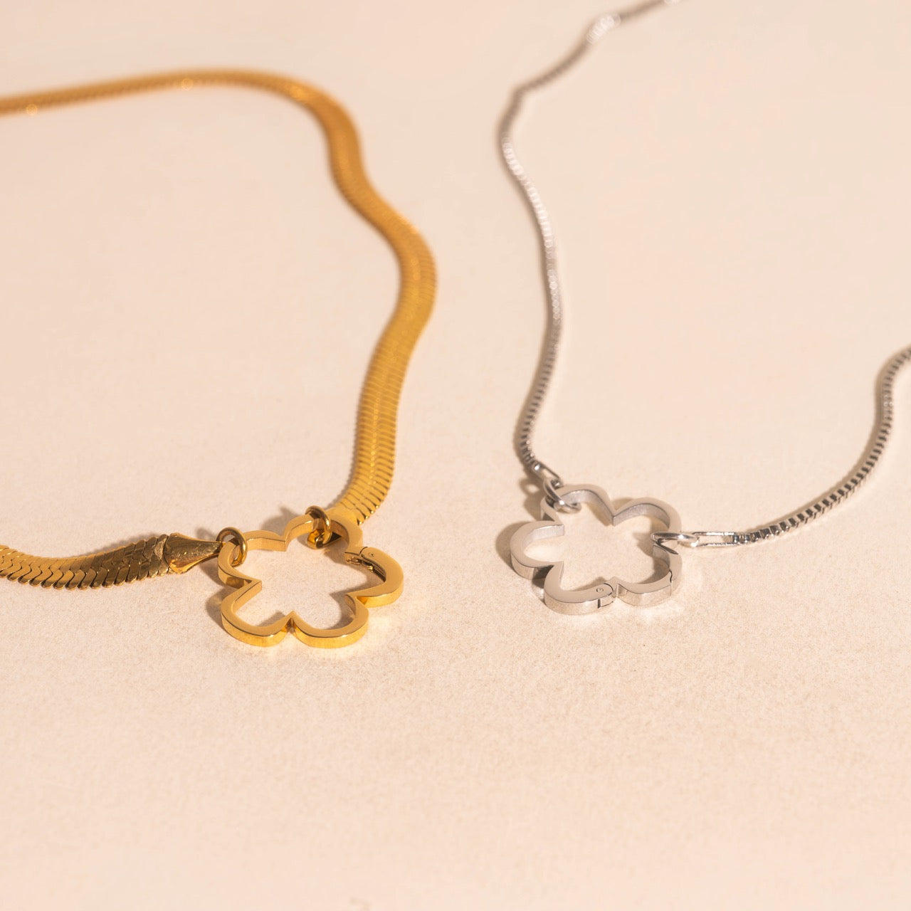 Flower Necklace Charm Clasp (19mm)