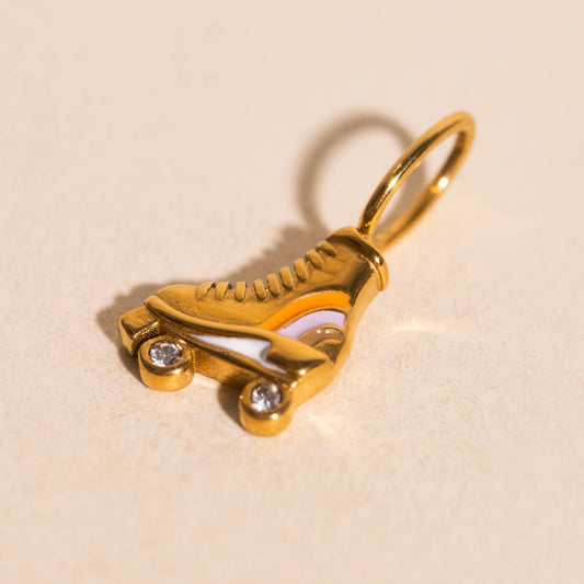 Rollerskate Necklace Charm