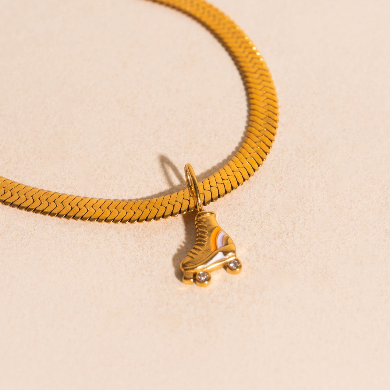 Rollerskate Necklace Charm