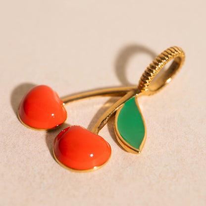 Red Cherry Necklace Charm