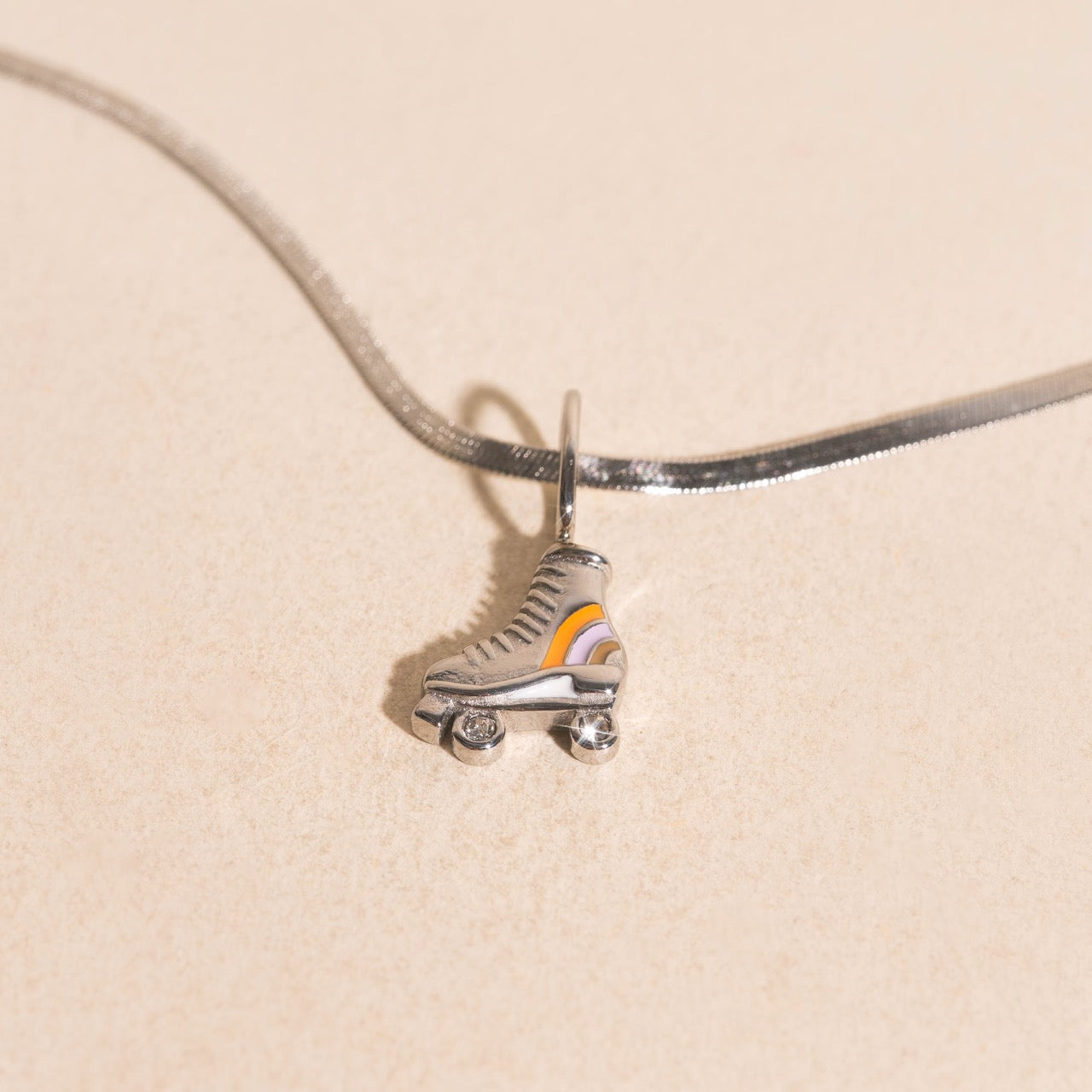Rollerskate Necklace Charm