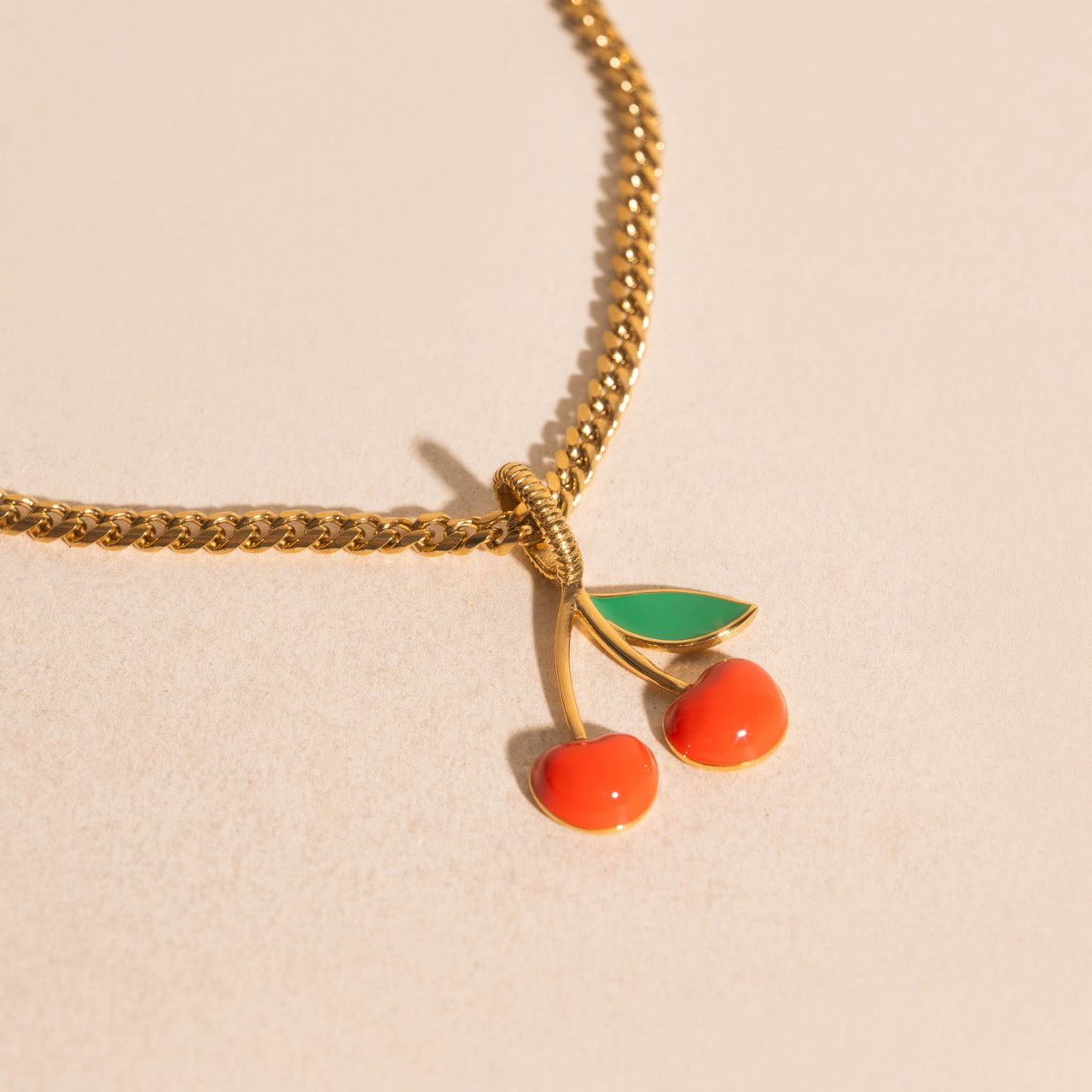 Red Cherry Necklace Charm