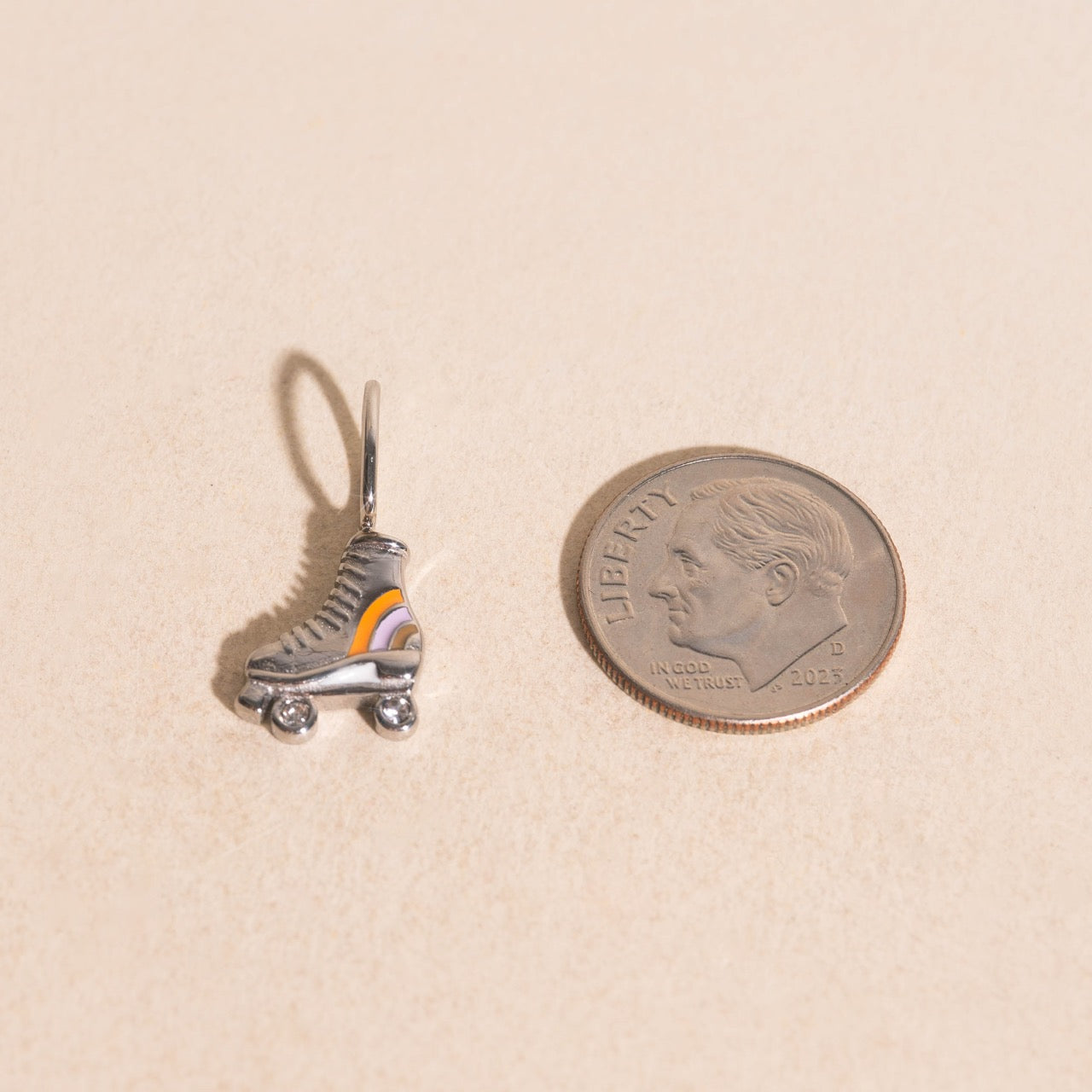 Rollerskate Necklace Charm