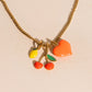 Neon Orange Heart Necklace Charm
