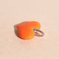 Neon Orange Heart Necklace Charm