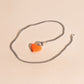 Neon Orange Heart Necklace Charm