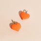 Neon Orange Heart Necklace Charm