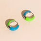 Neon Split Teardrop Chunky Huggie Hoop