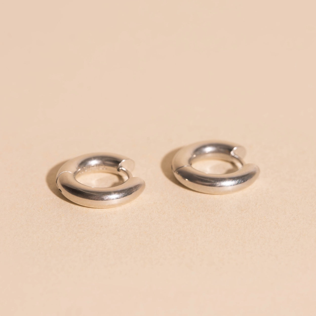 Chunky Rounded Huggie Hoop Earrings
