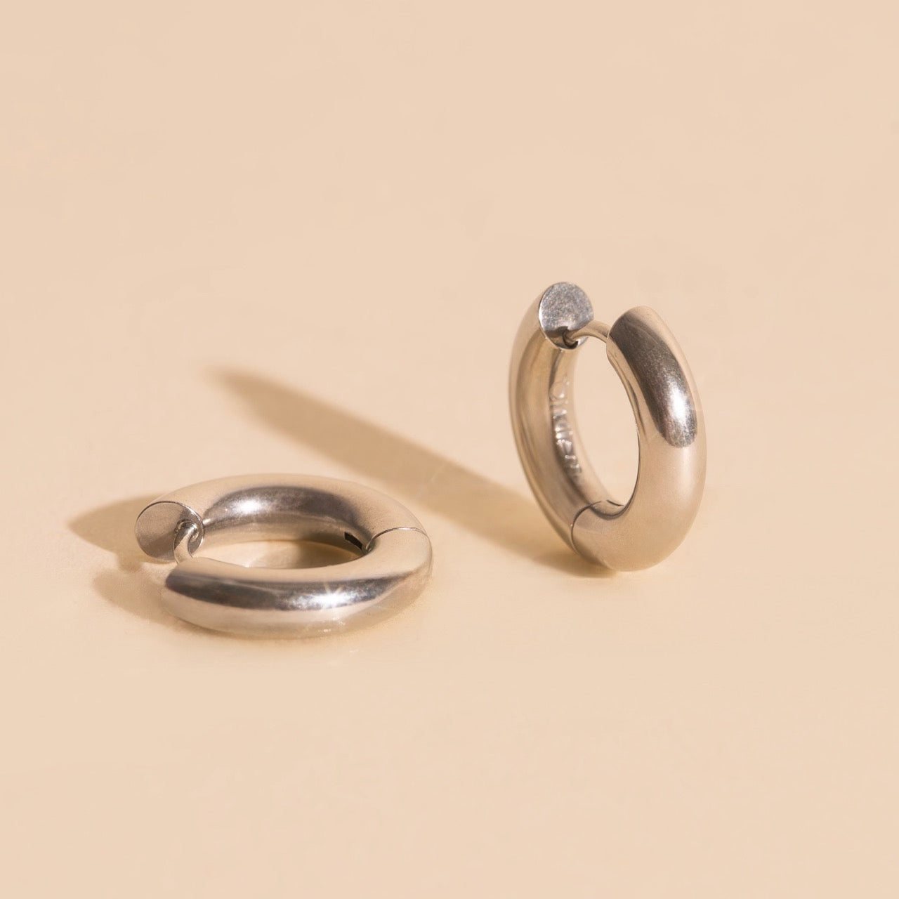 Chunky Rounded Huggie Hoop Earrings