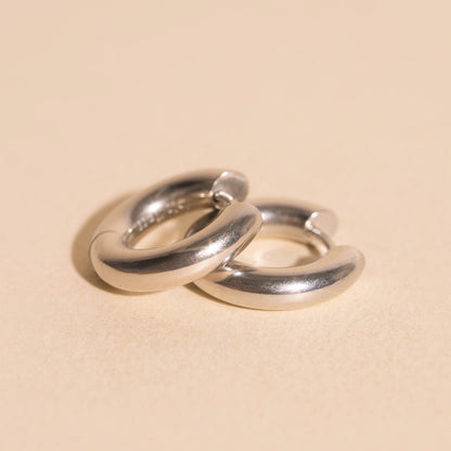 Chunky Rounded Huggie Hoop Earrings