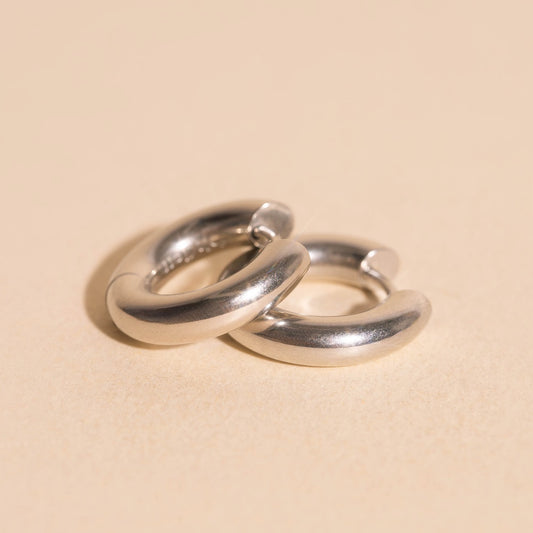 Chunky Rounded Huggie Hoop Earrings