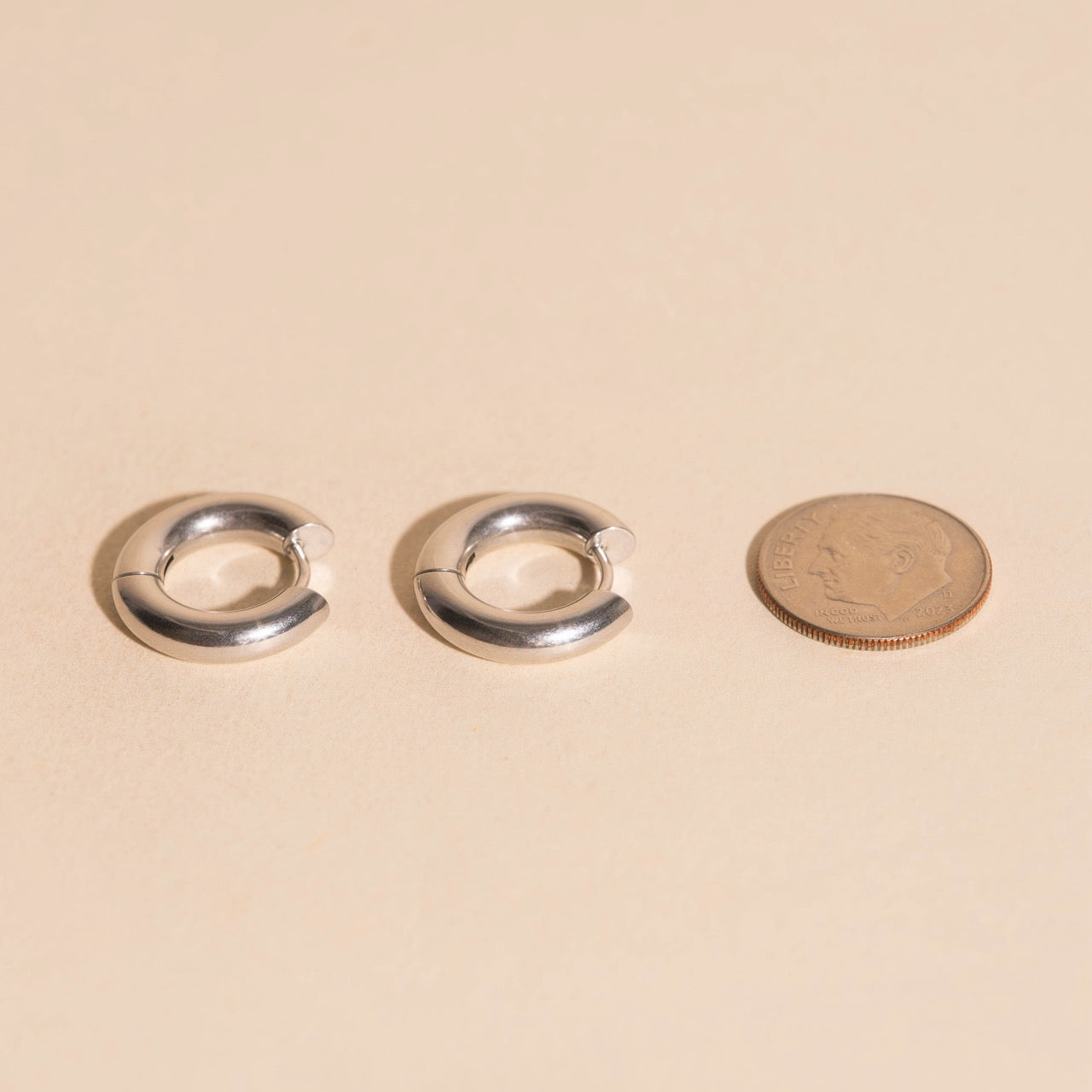 Chunky Rounded Huggie Hoop Earrings