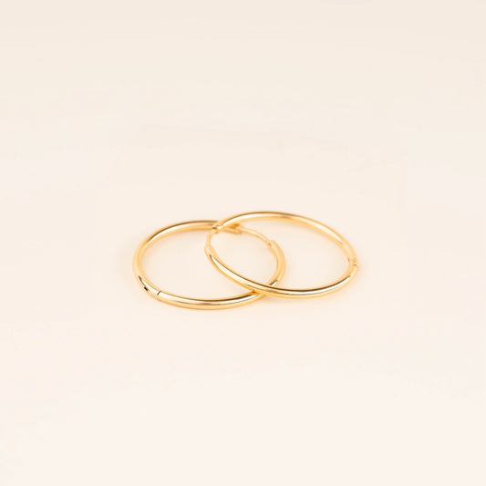 Circle Rounded Huggie Hoop Earrings