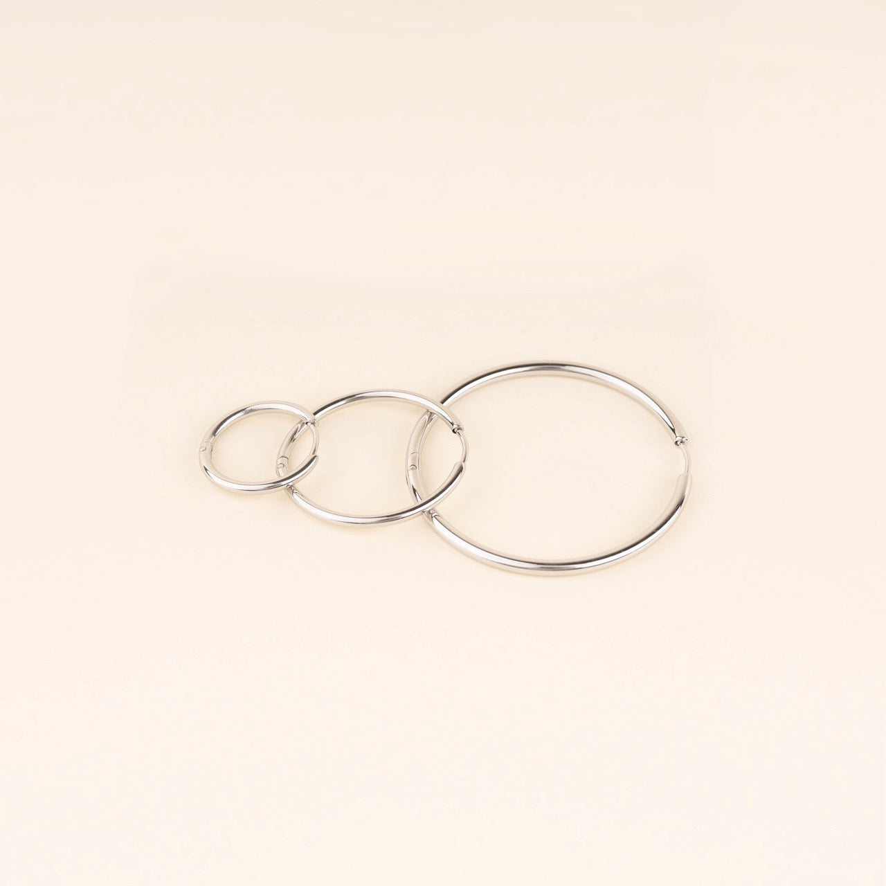 Circle Rounded Huggie Hoop Earrings