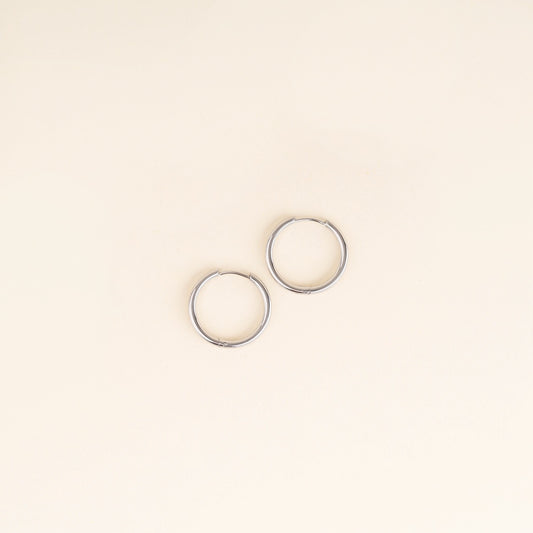 Circle Rounded Huggie Hoop Earrings