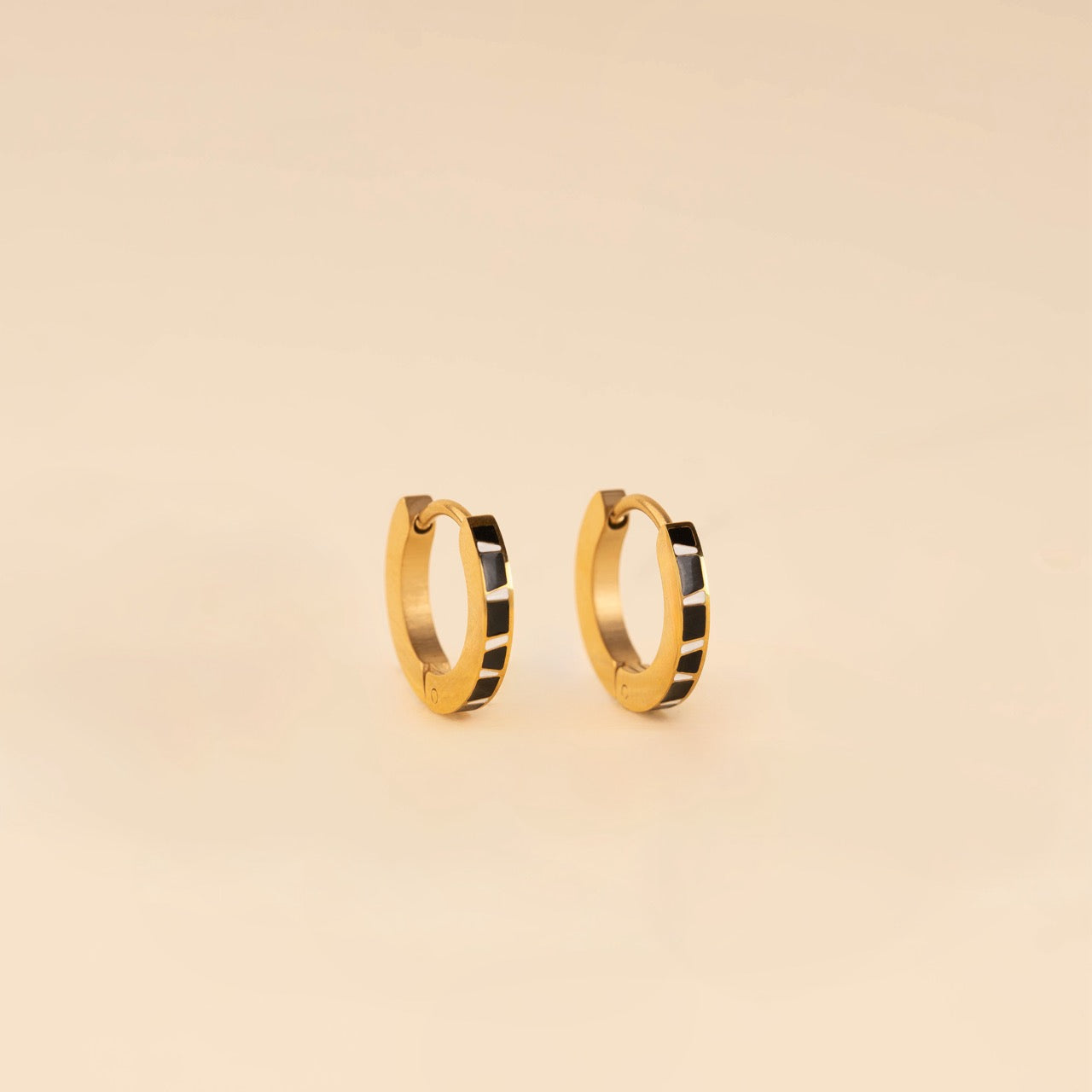 Zebra-print Huggie Hoop Earrings