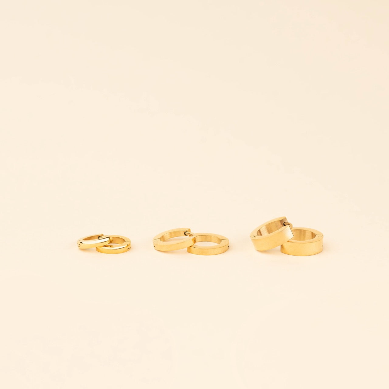 Smooth Tiny Huggie Hoop Earrings