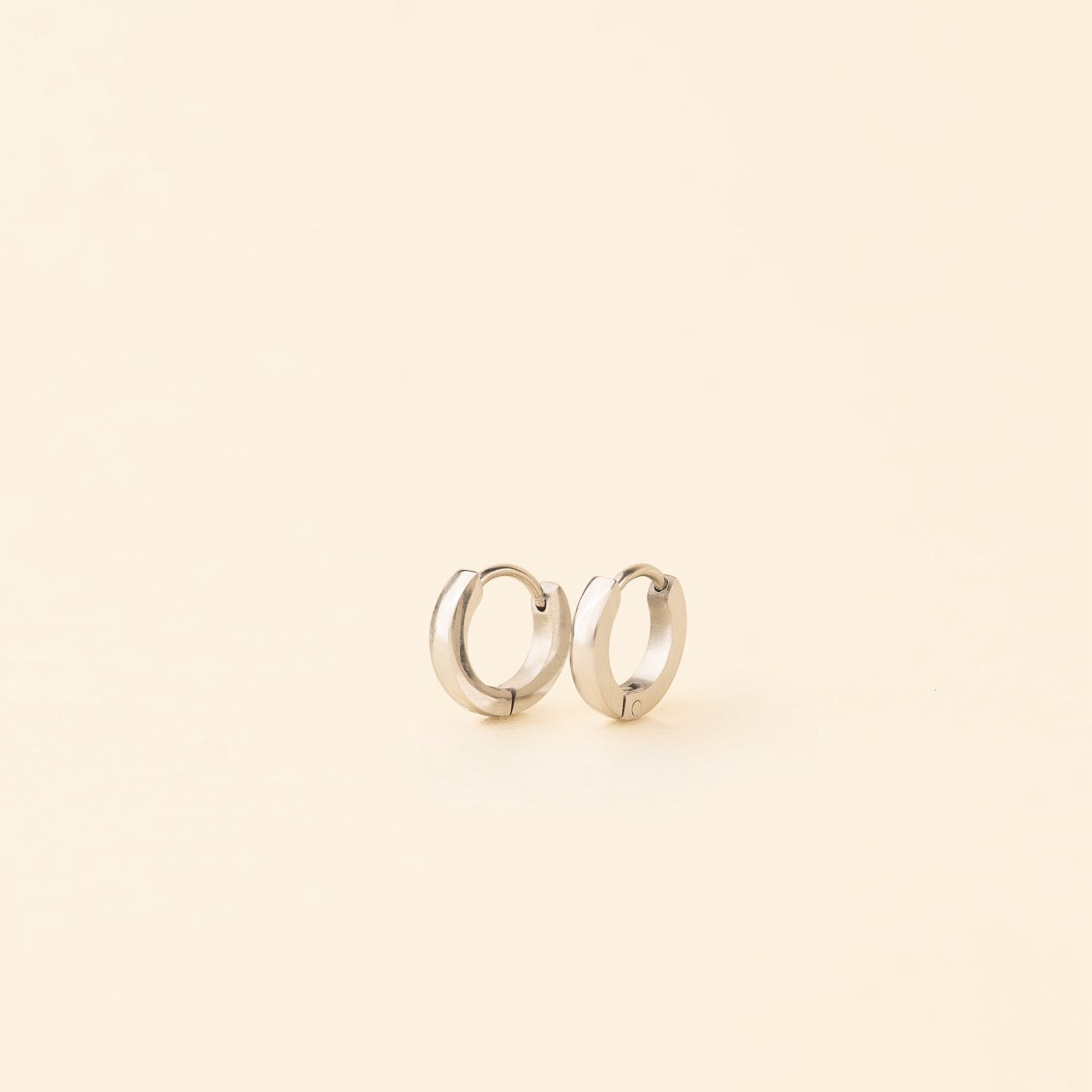 Smooth Tiny Huggie Hoop Earrings