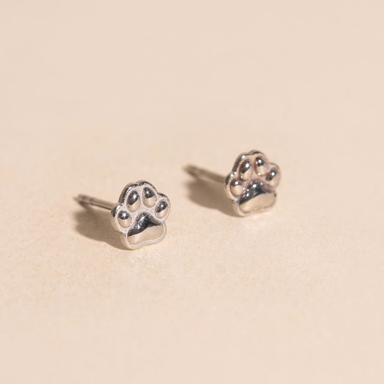Paw Print Stud Earrings