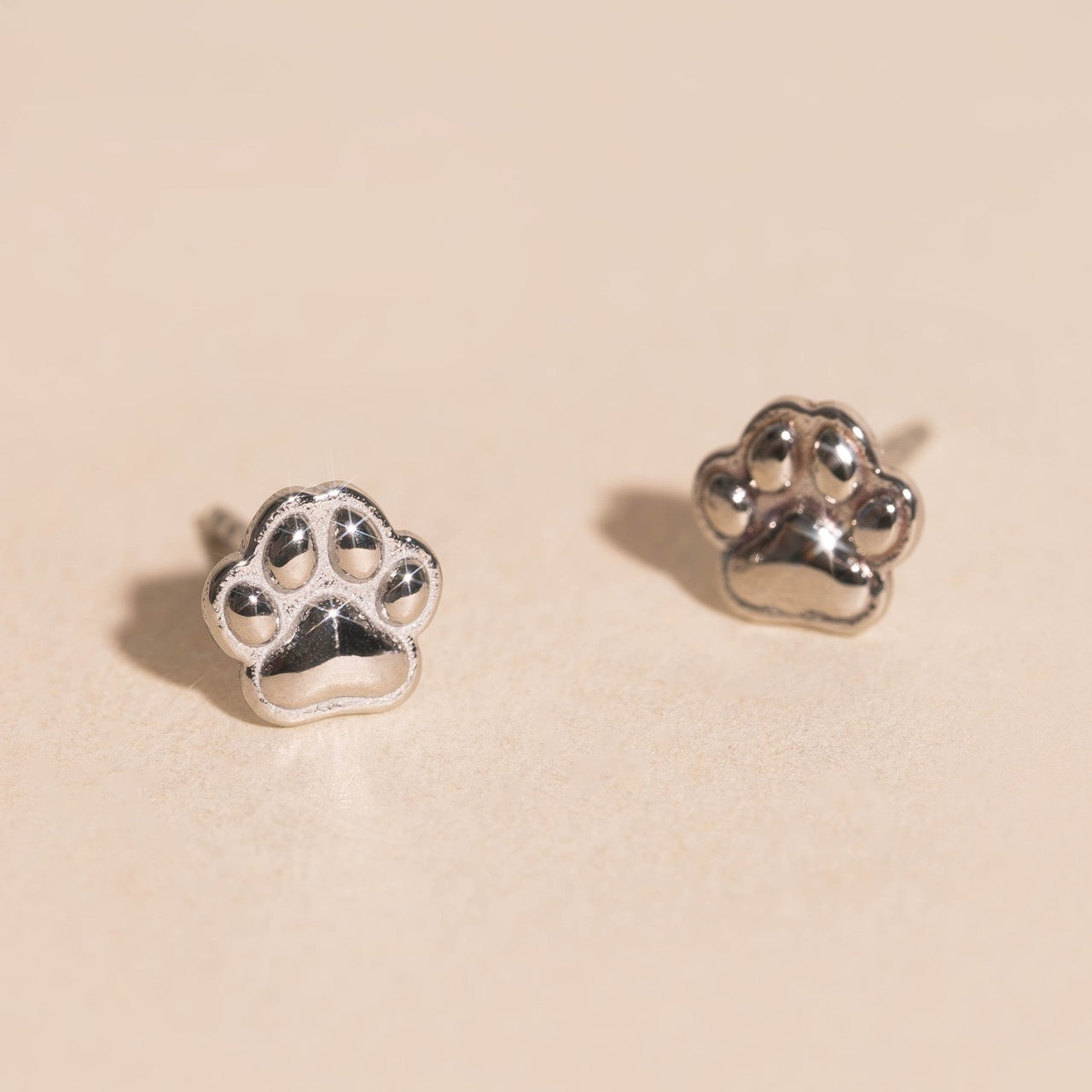 Paw Print Stud Earrings