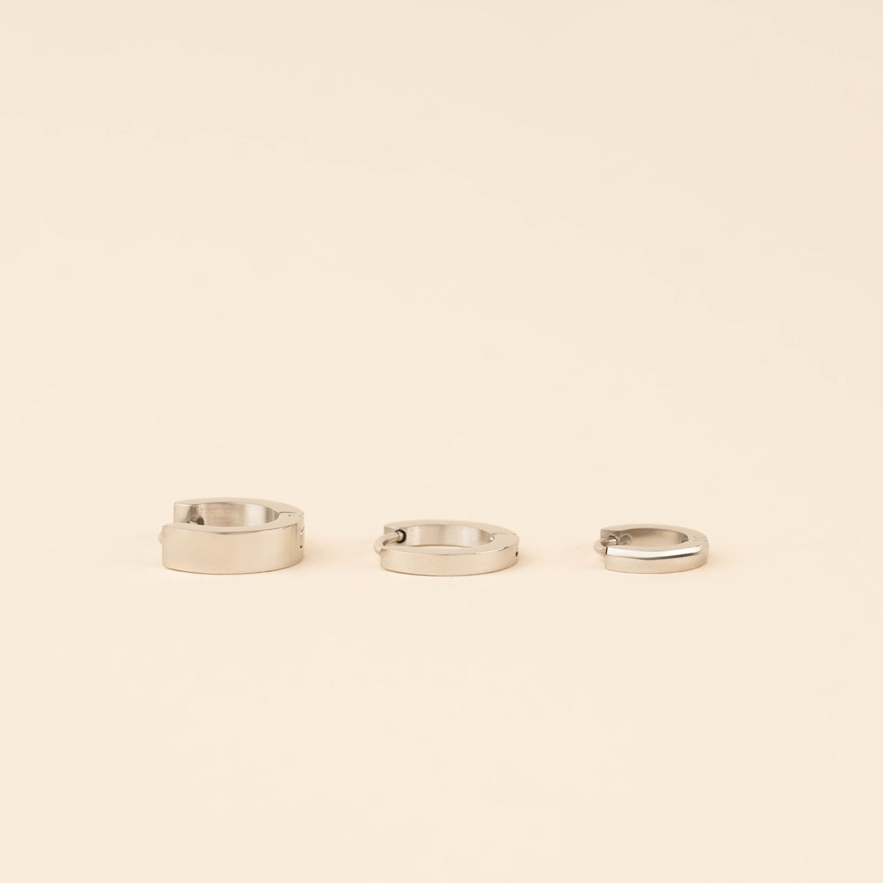 Smooth Tiny Huggie Hoop Earrings