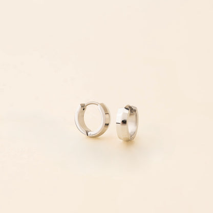 Pointed Chunky Huggie Hoop Earrings