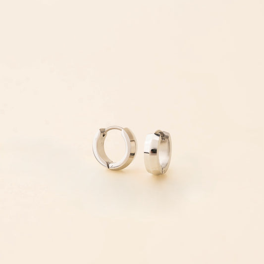 Pointed Chunky Huggie Hoop Earrings