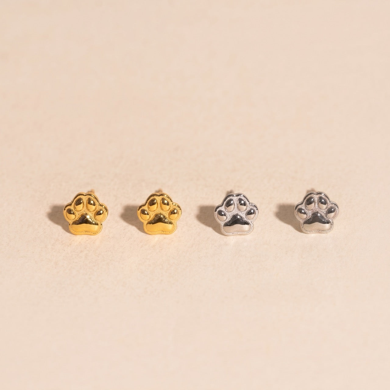 Paw Print Stud Earrings