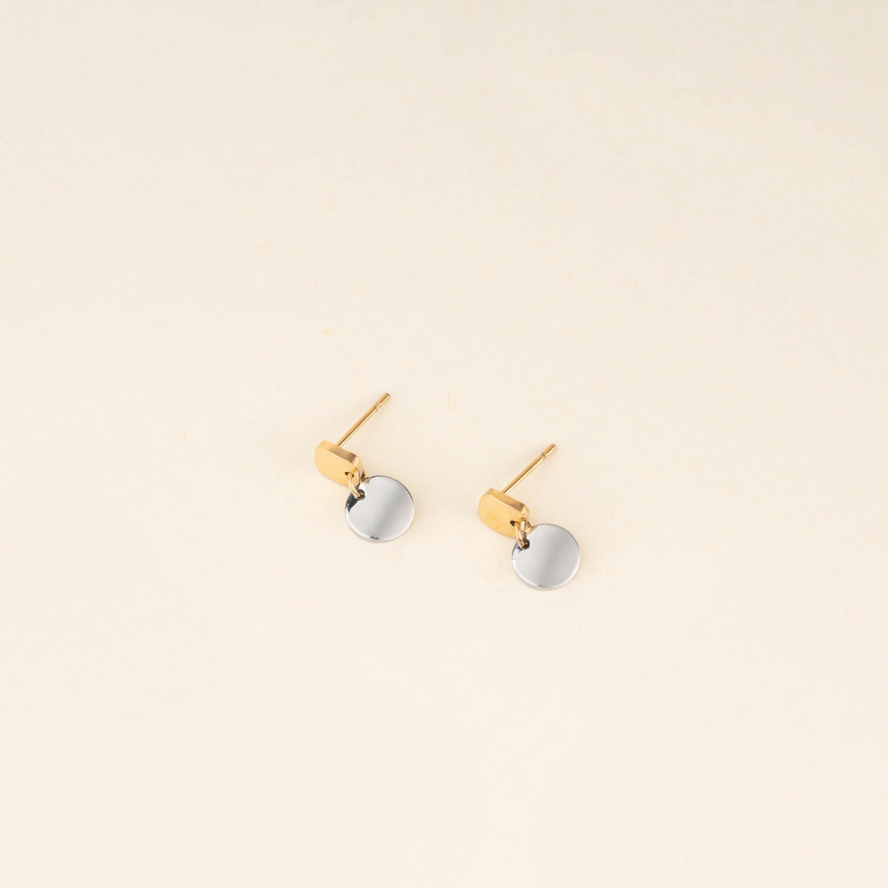 Metal Drop Stud Earrings