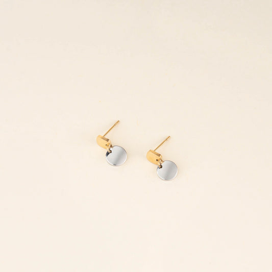 Metal Drop Stud Earrings