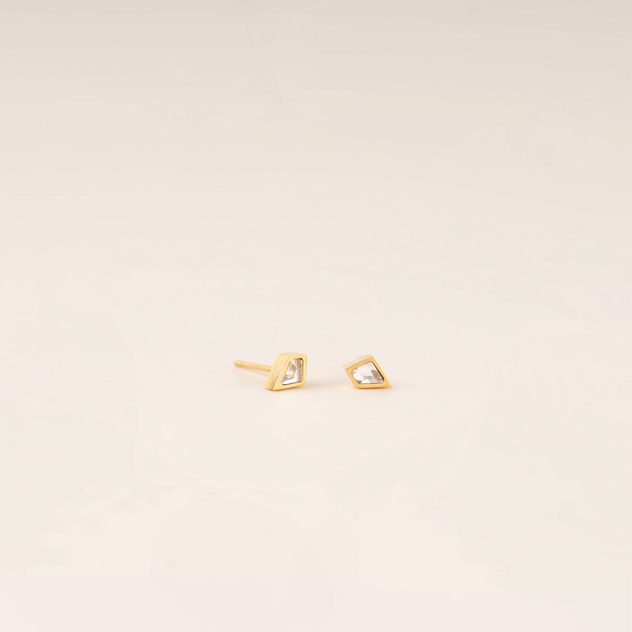 Trapezoid Crystal Stud Earrings