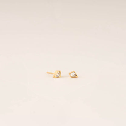 Trapezoid Crystal Stud Earrings