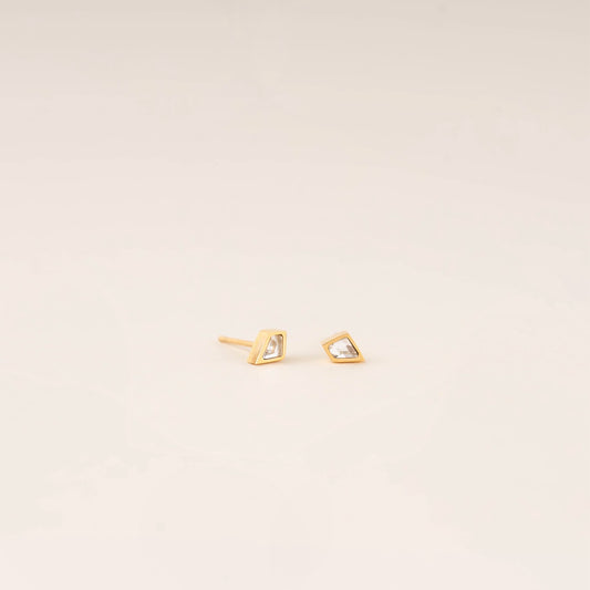 Trapezoid Crystal Stud Earrings