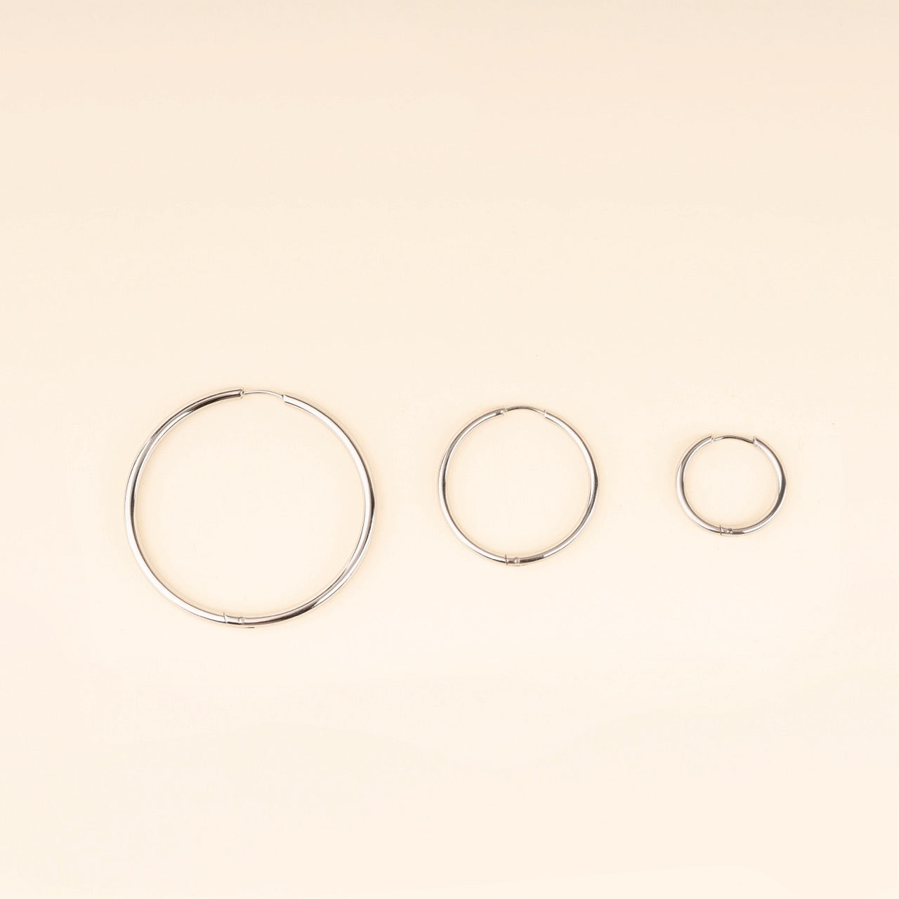 Circle Rounded Huggie Hoop Earrings