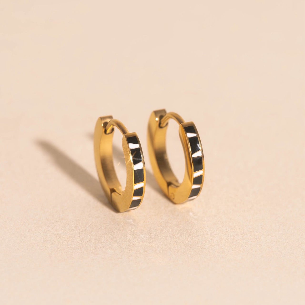 Zebra-print Huggie Hoop Earrings – Oh Clementine