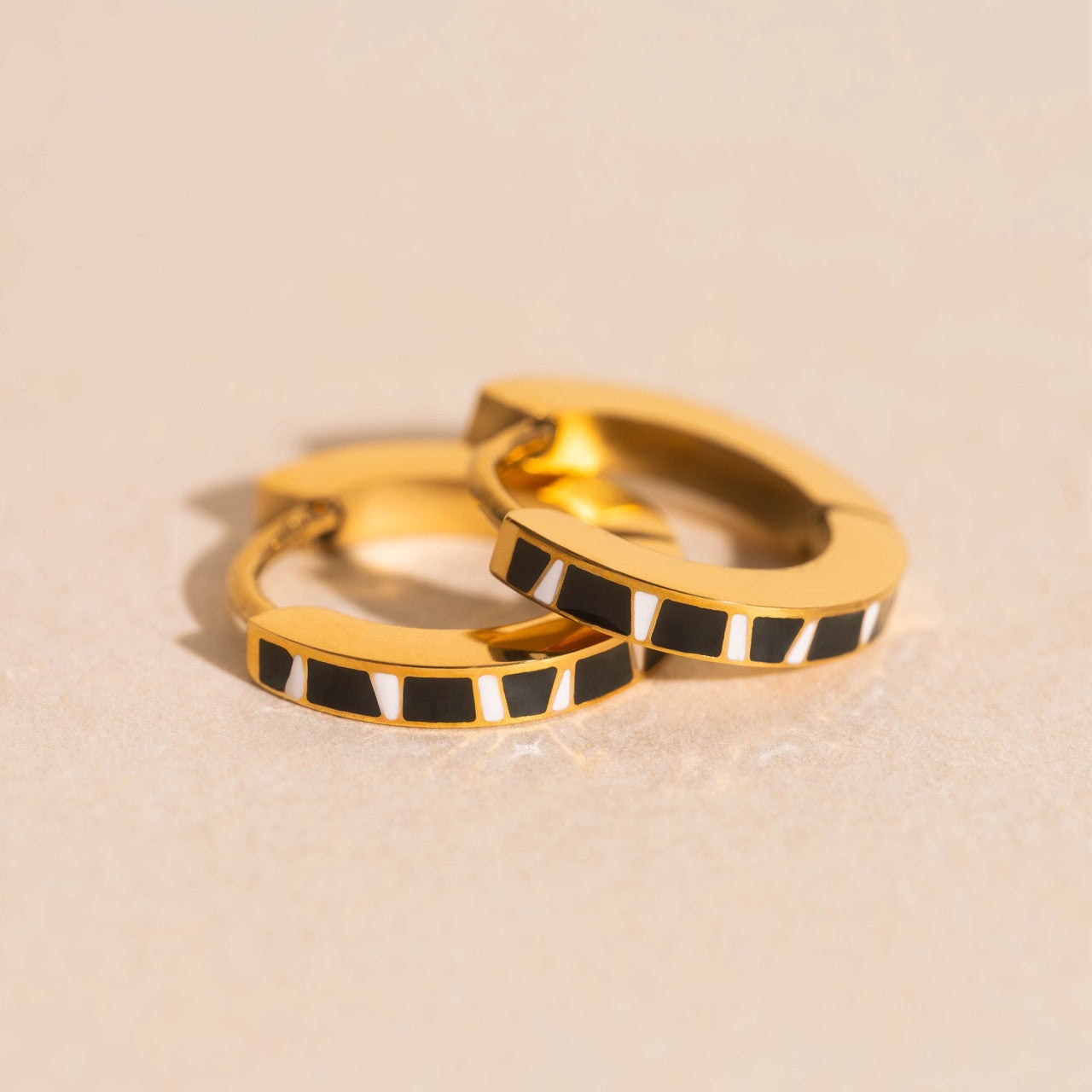 Zebra-print Huggie Hoop Earrings – Oh Clementine