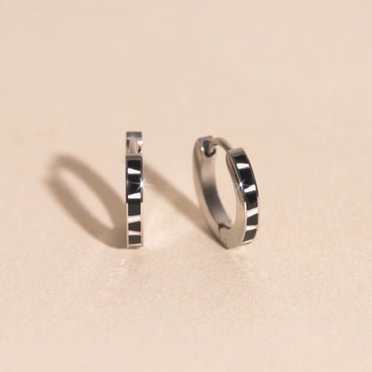 Zebra-print Huggie Hoop Earrings