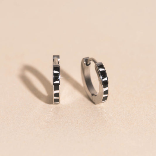Zebra-print Huggie Hoop Earrings