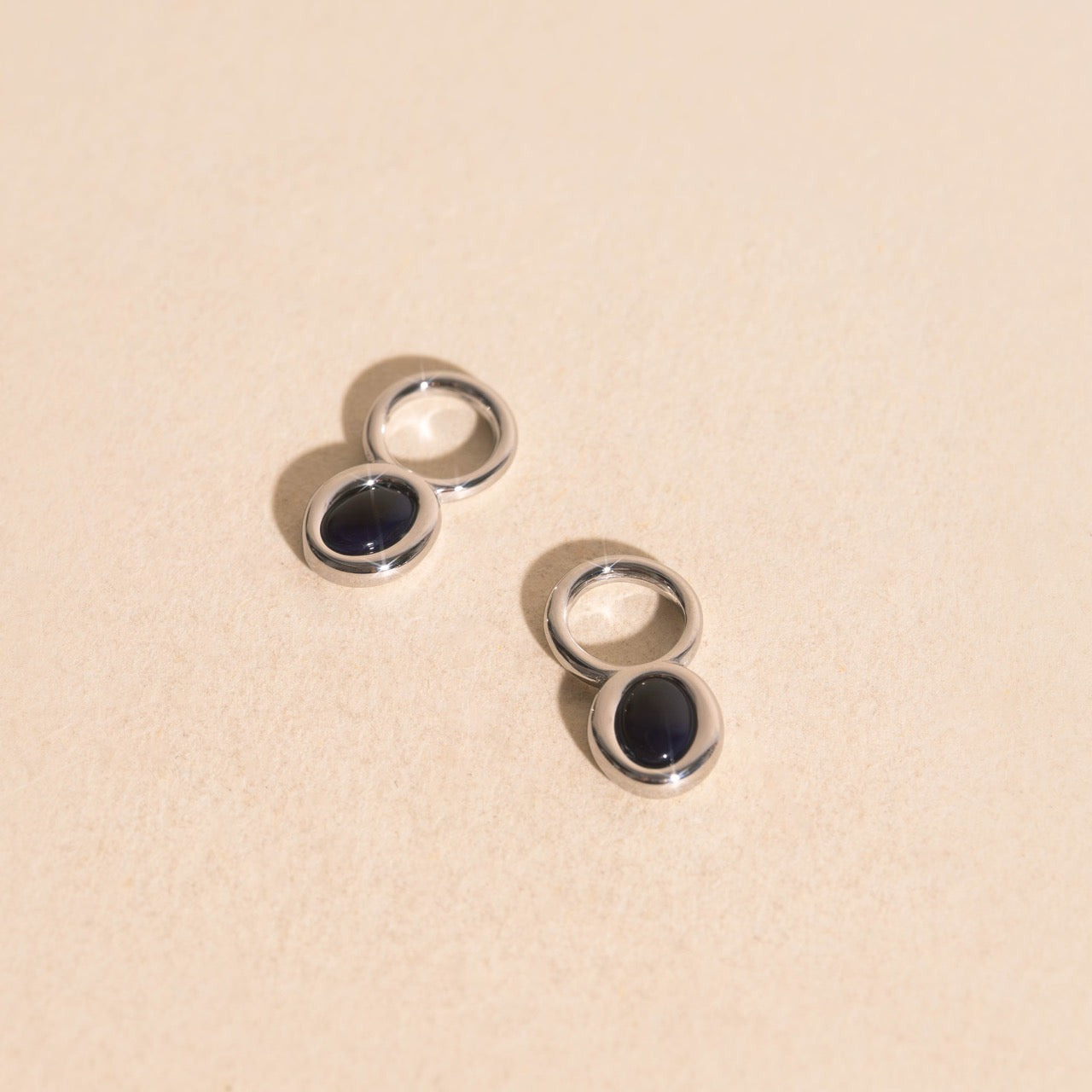 Stone Chunky Huggie Hoop Charms