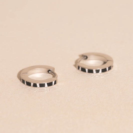 Zebra-print Huggie Hoop Earrings