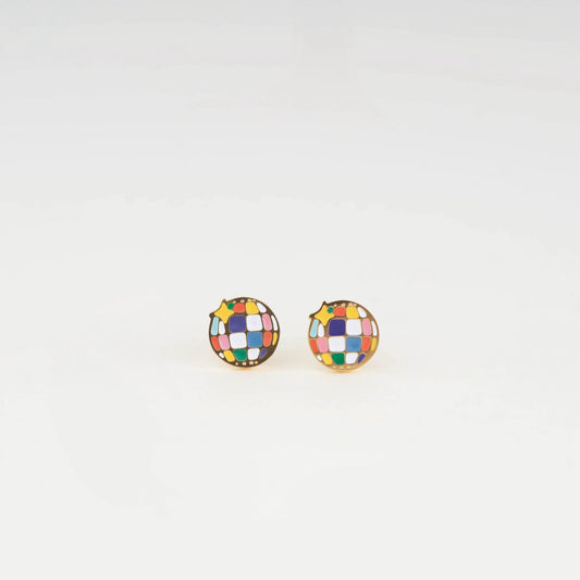 Disco Ball Stud Earrings