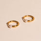 Pearl Huggie Hoop Earrings