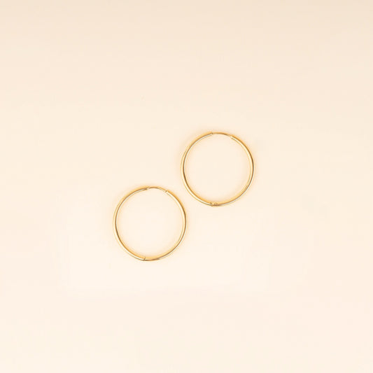 Circle Rounded Huggie Hoop Earrings