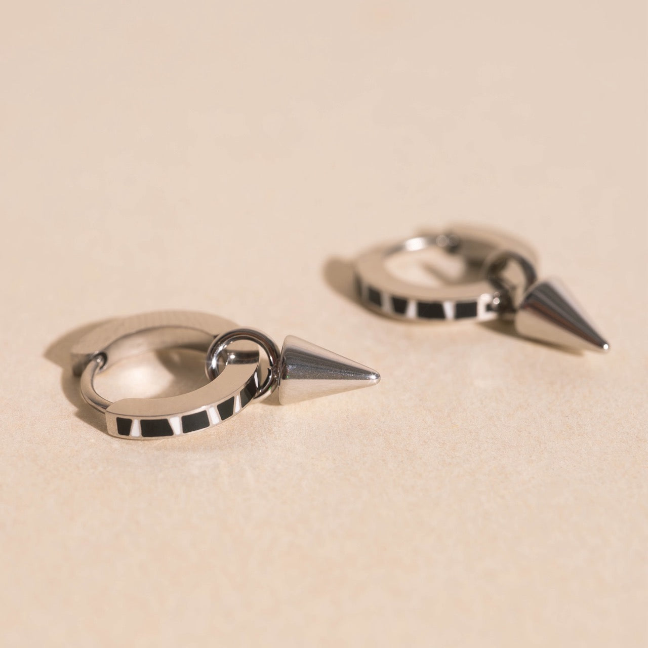 Spike Huggie Hoop Charms