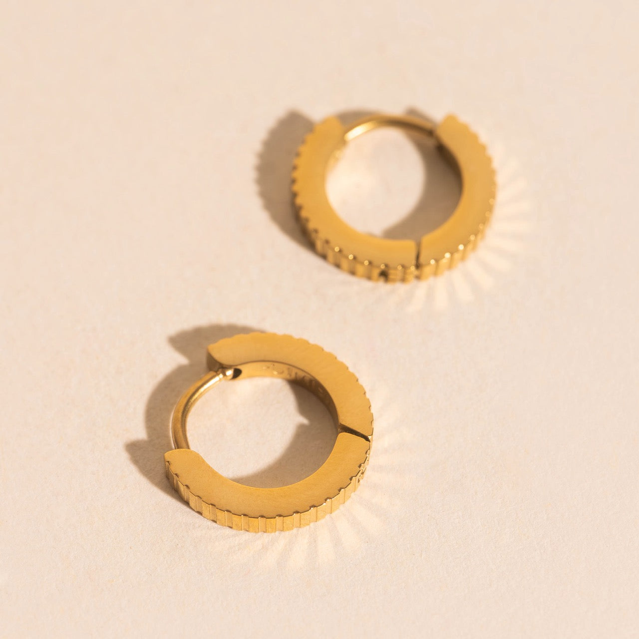 Textured Huggie Hoop Earrings